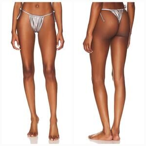 Superdown Danae Bikini Bottom in Silver